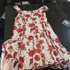 SHEIN Floral Pink and Cream Dress